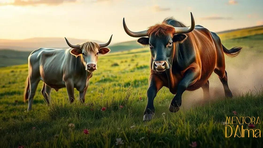 Diferenças entre sonhos com boi calmo e agressivo