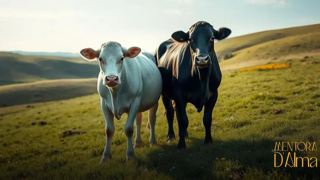 Sonhar com vaca branca versus sonhar com vaca preta